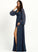 A-Line Embellishment Neckline V-neck Silhouette Fabric Length SplitFront Floor-Length Natalie Sleeveless V-Neck