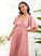 Length V-neck Embellishment Fabric A-Line Tea-Length Pleated Silhouette Neckline Dania Sleeveless A-Line/Princess
