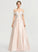Wedding Dresses Jaslyn Floor-Length Ball-Gown/Princess Sequins Wedding Dress Satin Off-the-Shoulder With
