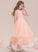 Scoop Junior Bridesmaid Dresses Organza Sequins Claire With A-Line Neck Beading Ankle-Length