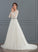 Ball-Gown/Princess Tulle Sweep Wedding Dress Wedding Dresses Train Scoop Samara Neck