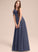 One-Shoulder Floor-Length Abigail A-Line Cascading Chiffon Junior Bridesmaid Dresses Ruffles With