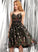 With Miah V-neck A-Line Knee-Length Prom Dresses Sequins Lace Beading
