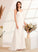 Wedding With Dress Bow(s) Front V-neck Train A-Line Wedding Dresses Lace Split Lilia Sweep