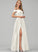 Front Dress Wedding Dresses Ball-Gown/Princess Cassandra Off-the-Shoulder With Split Floor-Length Wedding Satin Pockets