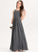 Lace Junior Bridesmaid Dresses With A-Line Destiney Chiffon Scoop Floor-Length Neck Ruffle