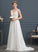 Wedding Train Chiffon Dress Sweep Marlie V-neck A-Line With Sequins Wedding Dresses Beading