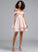 Off-the-Shoulder Ruffles Molly Crepe Prom Dresses With Cascading Stretch Short/Mini A-Line