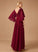 Length Floor-Length Fabric Embellishment Ruffle Neckline V-neck A-Line Silhouette Katelyn Natural Waist Sleeveless
