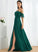 Embellishment Off-the-Shoulder Neckline Fabric Length SplitFront Silhouette Floor-Length A-Line Riley Sleeveless Floor Length