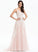 Sweep With A-Line Train V-neck Greta Wedding Wedding Dresses Tulle Dress Lace