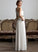 With Front One-Shoulder Split Chiffon Floor-Length Beading A-Line Sequins Prom Dresses Destinee Ruffle