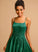 Floor-Length V-neck Beading Prom Dresses With Ball-Gown/Princess Gabriela Sequins Satin