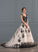 Wedding Dress Ball-Gown/Princess Train Wedding Dresses Appliques Tulle Thalia Lace With Court V-neck