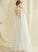 Floor-Length Lace Dress V-neck Chiffon A-Line Wedding With Sequins Wedding Dresses Annabel