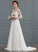 Beading A-Line With Wedding Dresses Chiffon Train Wedding Sweep Dress Sequins V-neck Shyann