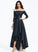Nia Asymmetrical With Satin Prom Dresses Ruffle A-Line Sequins Off-the-Shoulder