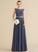 ScoopNeck Embellishment Silhouette Floor-Length Neckline A-Line Bow(s) Fabric Length Whitney Sleeveless Natural Waist