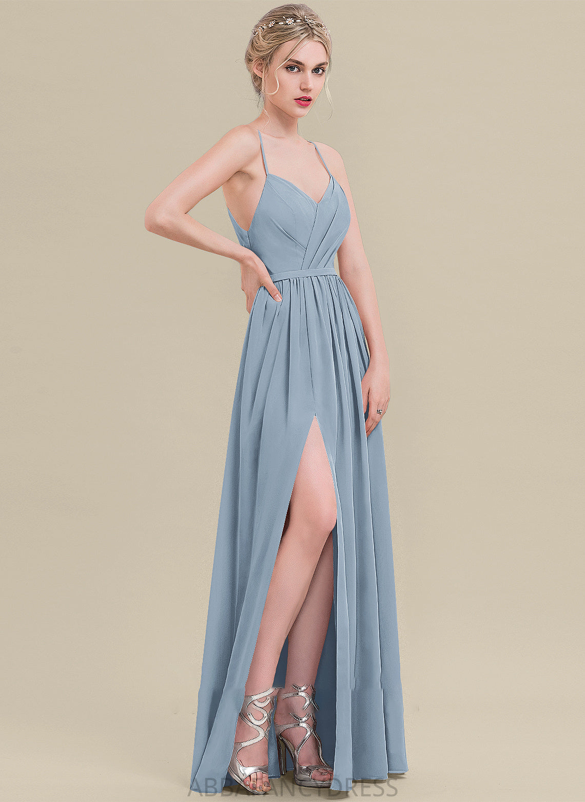 Prom Dresses Sweetheart With Floor-Length Chiffon Ruffle Front Split Iyana A-Line