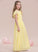 A-LineScoopNeckFloor-LengthChiffonJuniorBridesmaidDressWithRuffleCascadingRuffles#123850 Kyleigh Junior Bridesmaid Dresses