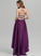 Square Sarah Satin Ball-Gown/Princess Asymmetrical Prom Dresses Neckline