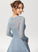 Silhouette Lace Sleeve V-neck Fabric Length A-Line Neckline Knee-Length Nia Straps Floor Length