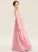 Scoop Sequins Lace With Beading Junior Bridesmaid Dresses Floor-Length Ruffle A-Line Chiffon Hayden Neck