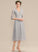 Silhouette Neckline Tea-Length V-neck Embellishment Fabric Length A-Line Pleated Jaqueline Floor Length Short Sleeves