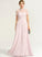 Prom Dresses Sequins Chiffon Floor-Length Neck High With Aleena A-Line