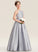 Scoop A-Line Beading With Marie Floor-Length Taffeta Junior Bridesmaid Dresses Bow(s) Neck