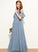 Floor-Length Chiffon Keely With A-Line Junior Bridesmaid Dresses Neck Scoop Ruffles Cascading