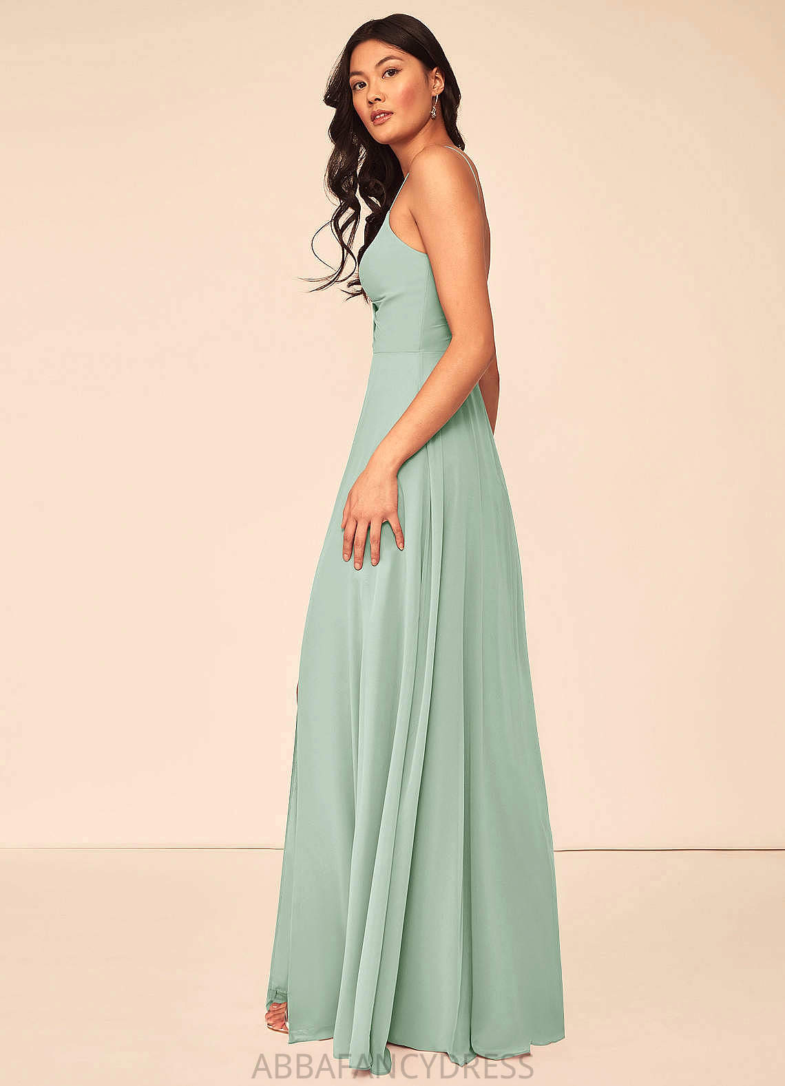 Jaida V-Neck Floor Length Sleeveless Natural Waist A-Line/Princess Bridesmaid Dresses