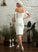 Cecilia Off-the-Shoulder Sheath/Column Wedding Dresses Knee-Length Wedding Dress