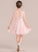 Bow(s) Knee-Length A-Line With Scoop Neck Sash Lace Linda Junior Bridesmaid Dresses