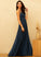 Length Silhouette Ruffle Floor-Length Embellishment Fabric V-neck Neckline A-Line Sanaa Natural Waist Sleeveless