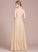 Virginia Prom Dresses Chiffon A-Line Floor-Length V-neck Lace