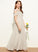 Alena Floor-Length V-neck Junior Bridesmaid Dresses Cascading Ruffles A-Line Chiffon With