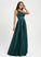 Janiah Floor-Length Satin Prom Dresses One-Shoulder Beading With A-Line