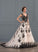 Wedding Dress Ball-Gown/Princess Train Wedding Dresses Appliques Tulle Thalia Lace With Court V-neck