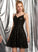 Short/Mini Saige Sequined V-neck A-Line Prom Dresses