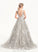 Prom Dresses Sweep Ball-Gown/Princess Yuliana Train V-neck Tulle