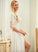 A-Line Neck Floor-Length Chiffon Lace Scoop Lynn Wedding Wedding Dresses Dress