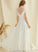 Floor-Length V-neck Wedding Dresses Ruffle Dress With Marlene Chiffon Wedding A-Line