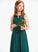 Ruffle Neck Chiffon Greta With Junior Bridesmaid Dresses Floor-Length Scoop A-Line