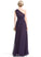 A-Line Fabric Embellishment Neckline One-Shoulder Floor-Length Length Silhouette Ruffle Kendra Floor Length V-Neck