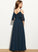 A-Line Off-the-Shoulder Junior Bridesmaid Dresses With Kaylah Ruffle Floor-Length Chiffon