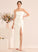Floor-Length Wedding Dresses Sweetheart Split Front Wedding With Dress Ruffle Jade Sheath/Column