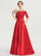 Pockets Beading Floor-Length Abigayle Sweetheart Prom Dresses Sequins Ball-Gown/Princess Satin With