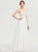 Wedding Dresses Dress A-Line Chiffon Jaqueline Split Train Front With V-neck Wedding Sweep