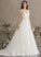 Tulle Ball-Gown/Princess Wedding Beading V-neck Train Sequins Dress Wedding Dresses Jayla With Court